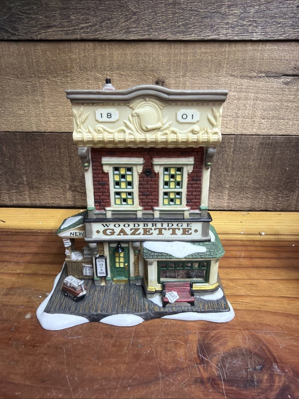 Dept 56 New England Village Woodbridge Gazette And Printing Office In Box
